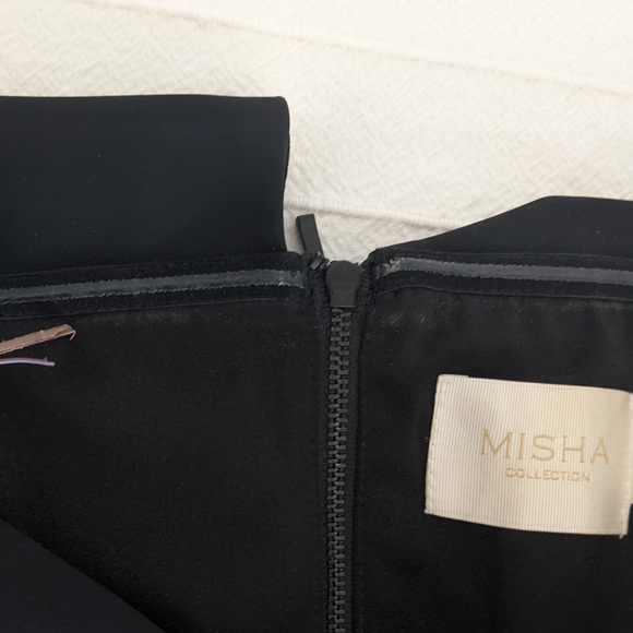 MISHA Off the Shoulder Sheath Black Dress - Picture 13 of 13